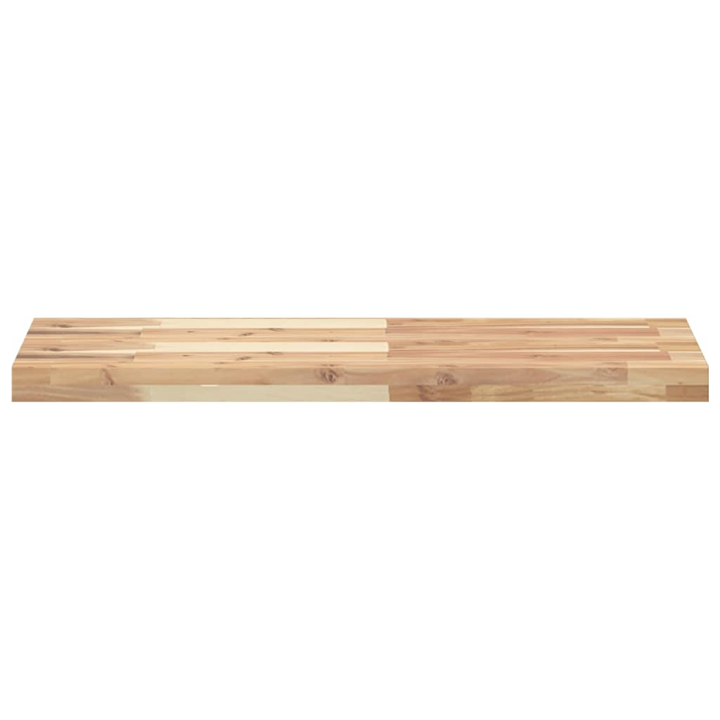 Vidaxl Floating Shelf 80X30X4 Cm Untreated Solid Wood Acacia | Vidaxl.co.uk intended for Understanding the Appeal of Vidaxl Acacia and Steel Wall Shelves