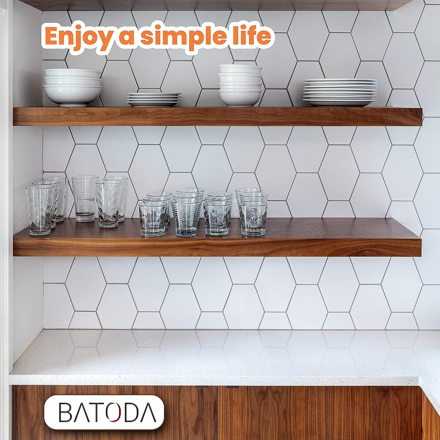 Wall Mounted Acacia Wood Floating Shelves | Bestsuppliers.com within