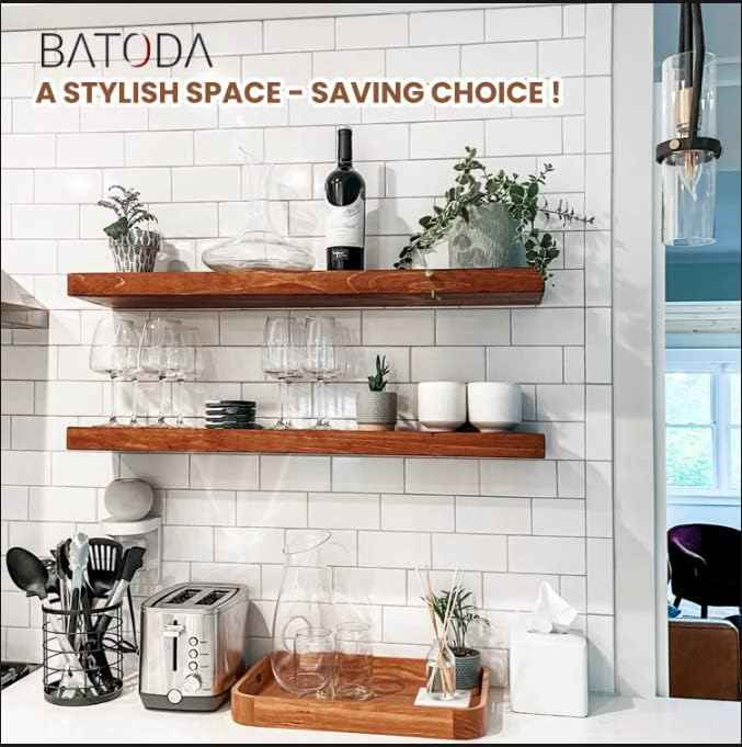 Wall Mounted Acacia Wood Floating Shelves - Stylish Storage pertaining to Choosing the Right Floating Shelves Solid Acacia Wood Explained