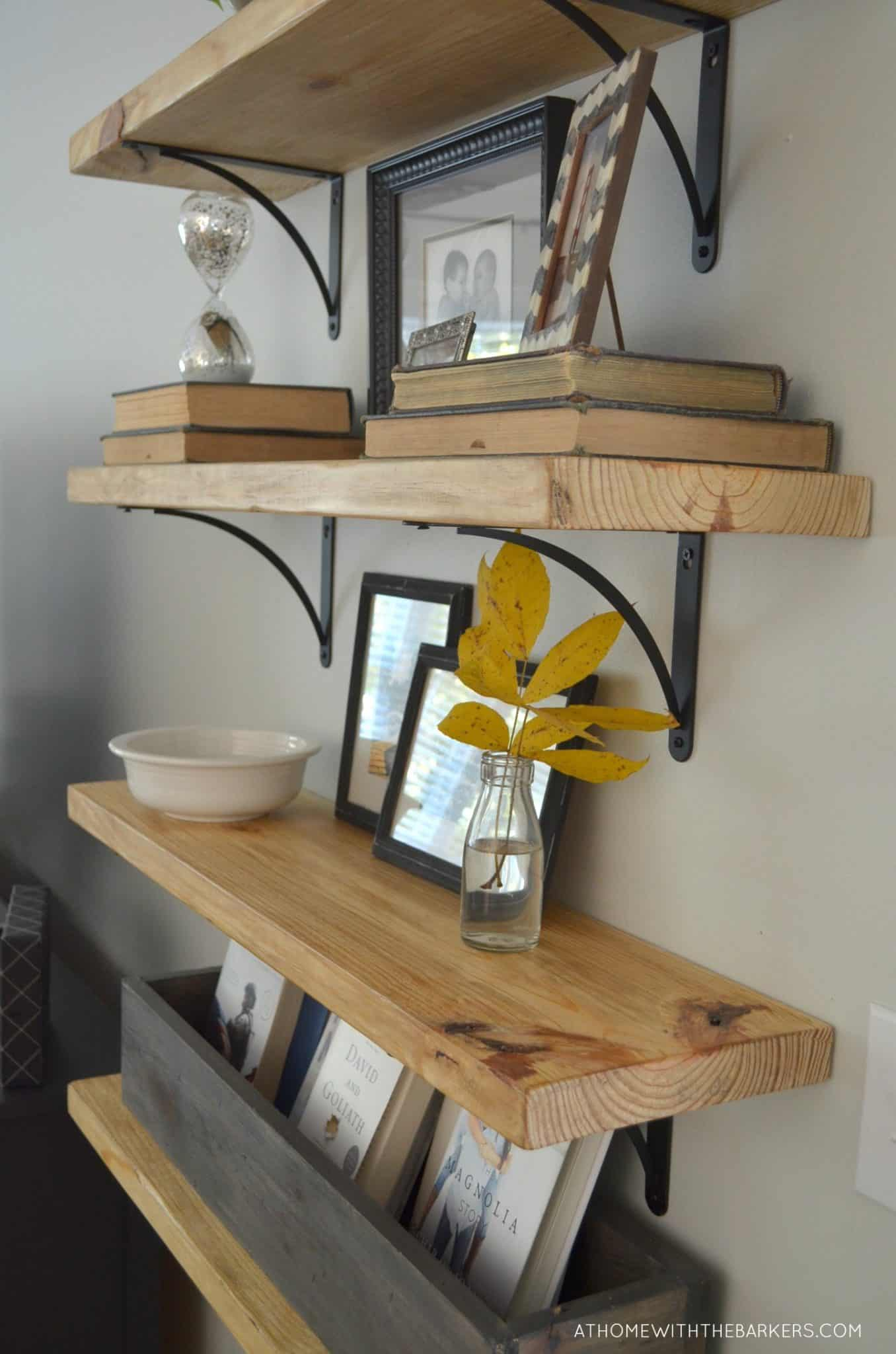 Wall Shelves Rustic Look with Transform Your Space with a 24" Black and Rustic Oak Wall Shelf