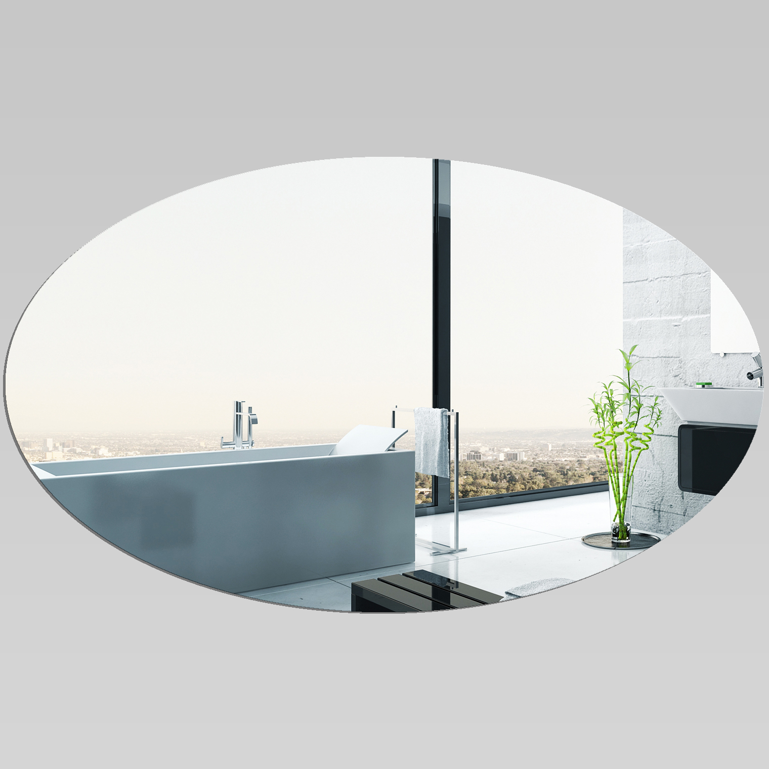 Wallstickers Folies : Oval - Decorative Mirrors Acrylic inside Exploring the Enduring Appeal of Bozeman Framed Oval Decorative Mirrors