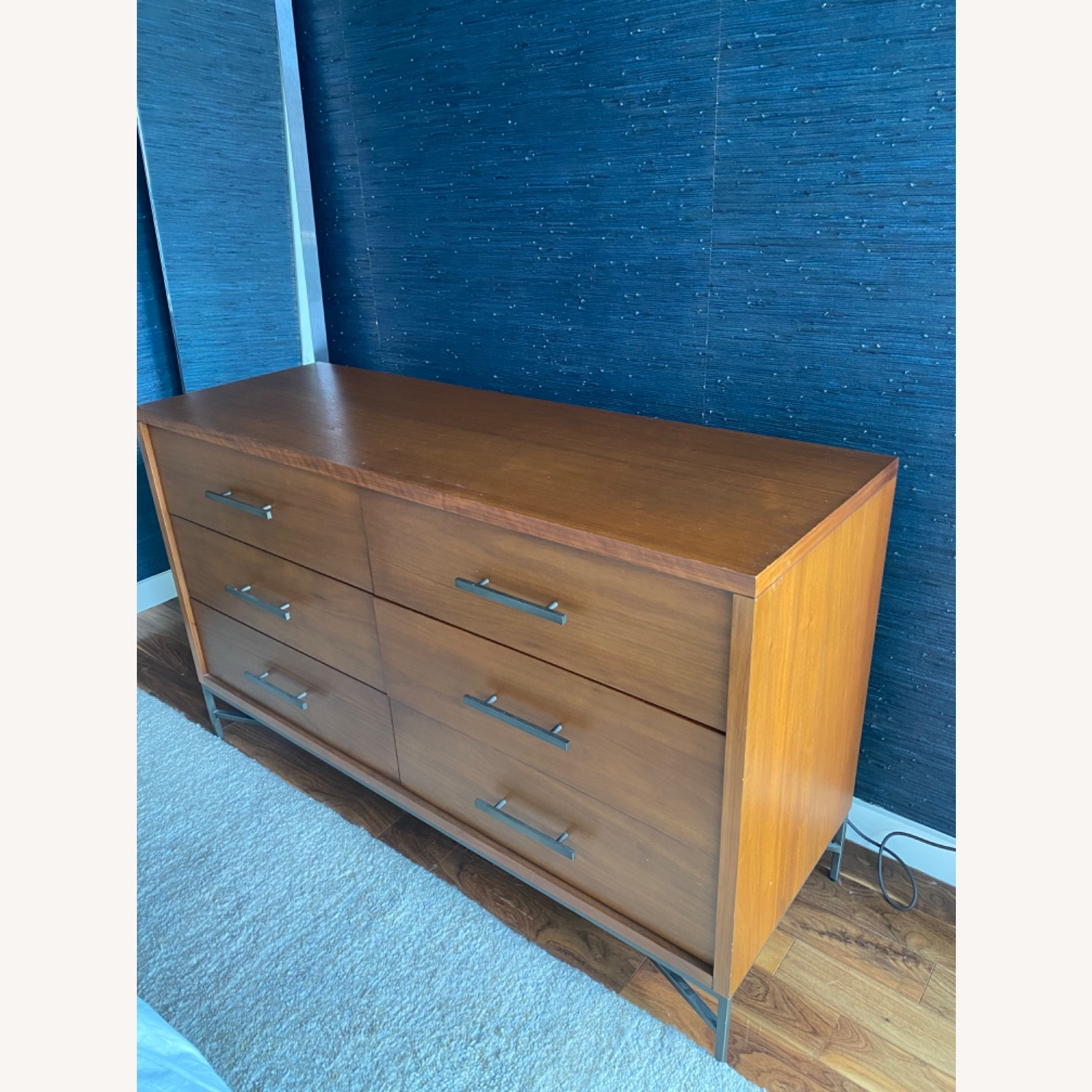 West Elm 6-Drawer Dresser Walnut - Aptdeco intended for A Deep Dive into the Walnut Veneer of the Dann Foley Six Drawer Dresser