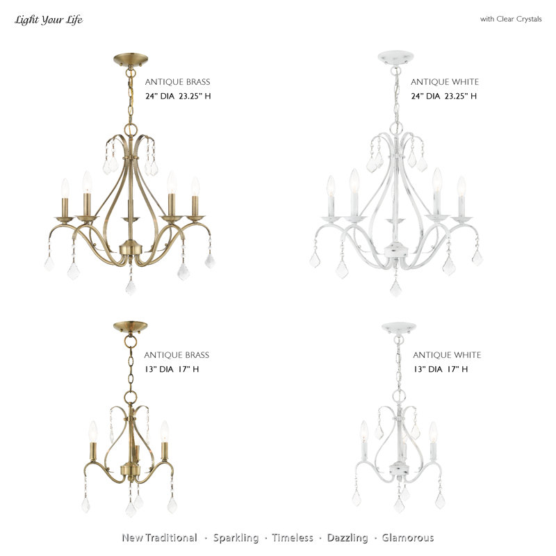 Willa Arloâ„¢ Interiors Maines 3 - Light Candle Style Classic Chandelier ... regarding Crystal Accents and Satin Brass The Enduring Appeal of the Sosha Chandelier