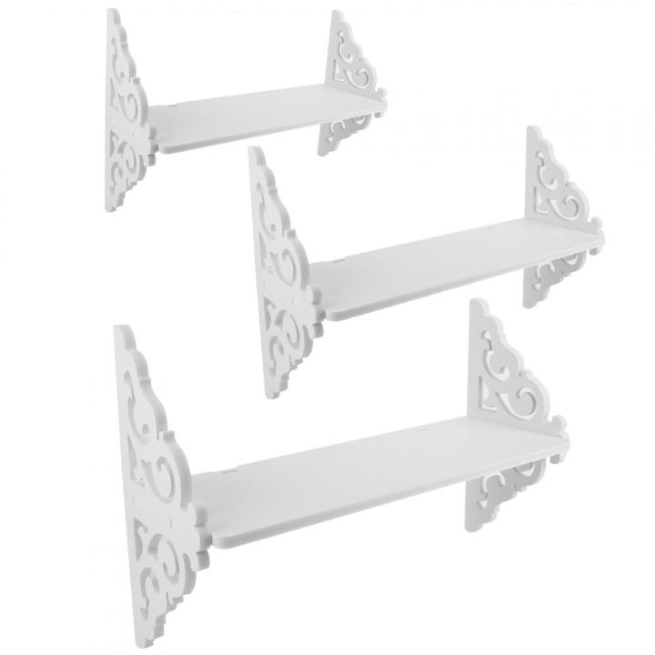 1 Set Of 3 Floating Wall Shelves Bookshelf Display Carved Wall Shelf Storage Rack White | Daraz ... with Choosing the Right 3-Tier White Wall Shelf for Your Needs