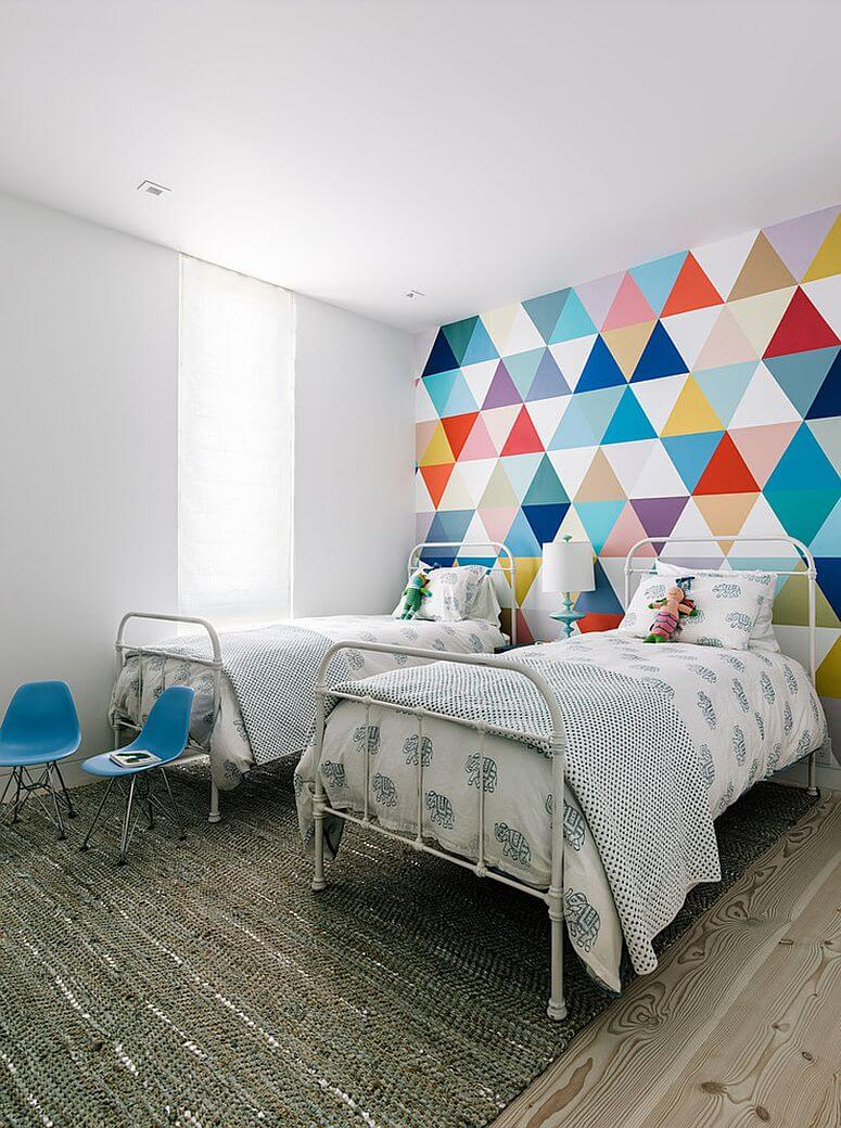 13 Accent Wall Ideas In Stylish And Cool Kid's Bedrooms - Https ... throughout Beyond Paint 13 Creative Ways to Make Your Bedroom Wall Shine