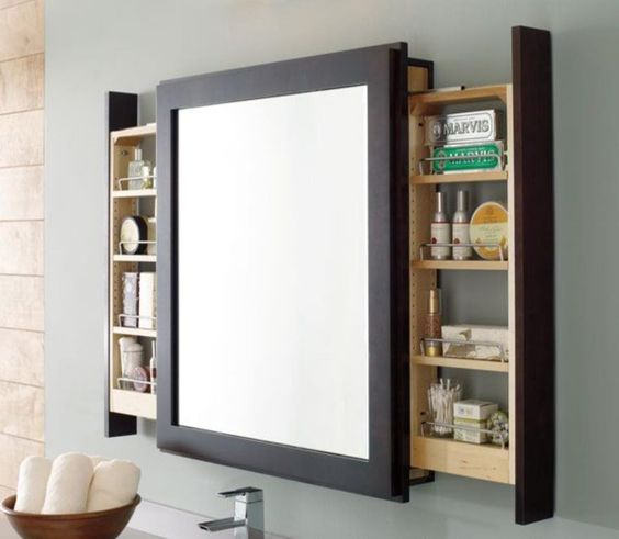 15 Hidden Bathroom Storage Ideas You Should See - Shelterness in Hidden Shelf Behind Mirror