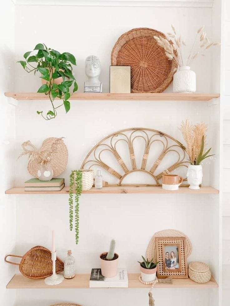 18 Beautiful Boho Shelf Decor Ideas » Lady Decluttered pertaining to How to Style a Boho Shelf That Reflects Your Personal Story