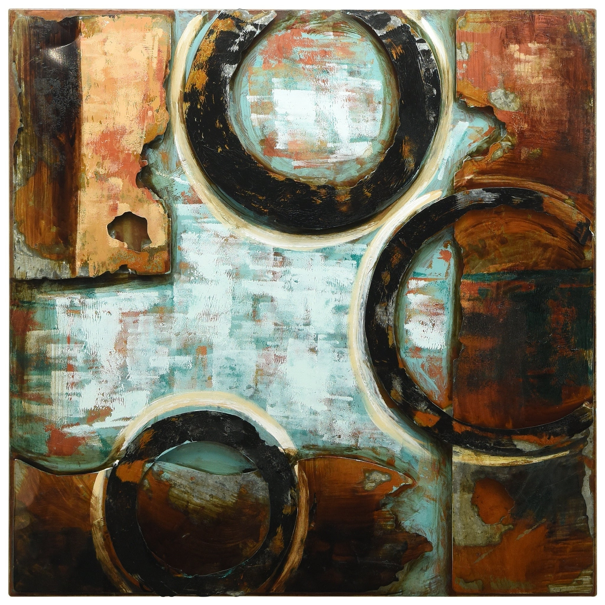 20 Ideas Of Mixed Media Iron Hand Painted Dimensional Wall Decor pertaining to "Revolutions" Abstract Mixed Media Iron Hand Painted Dimensional Wall Art