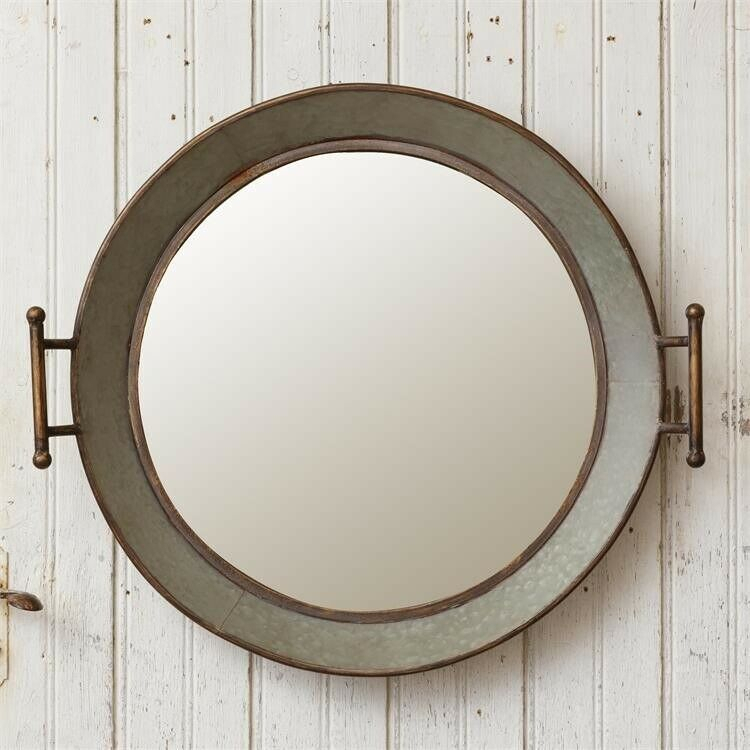 20 Photos Round Galvanized Metallic Wall Mirrors regarding Beyond the Shine Understanding Galvanized Metal Wall Mirrors