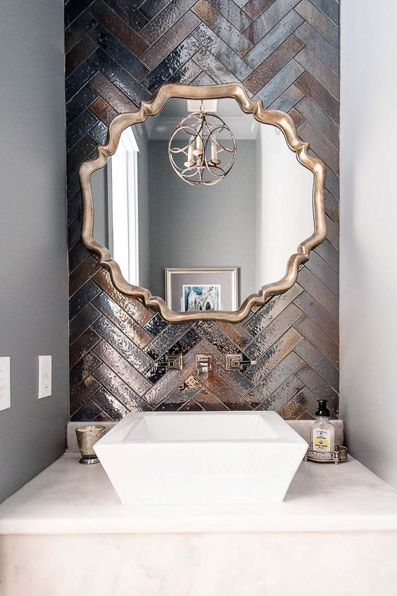 23 Glam Bathroom Decor Ideas To Swoon Over - Digsdigs throughout Wake Up Your Bathroom Decor With A Gorgeous Statement Wall