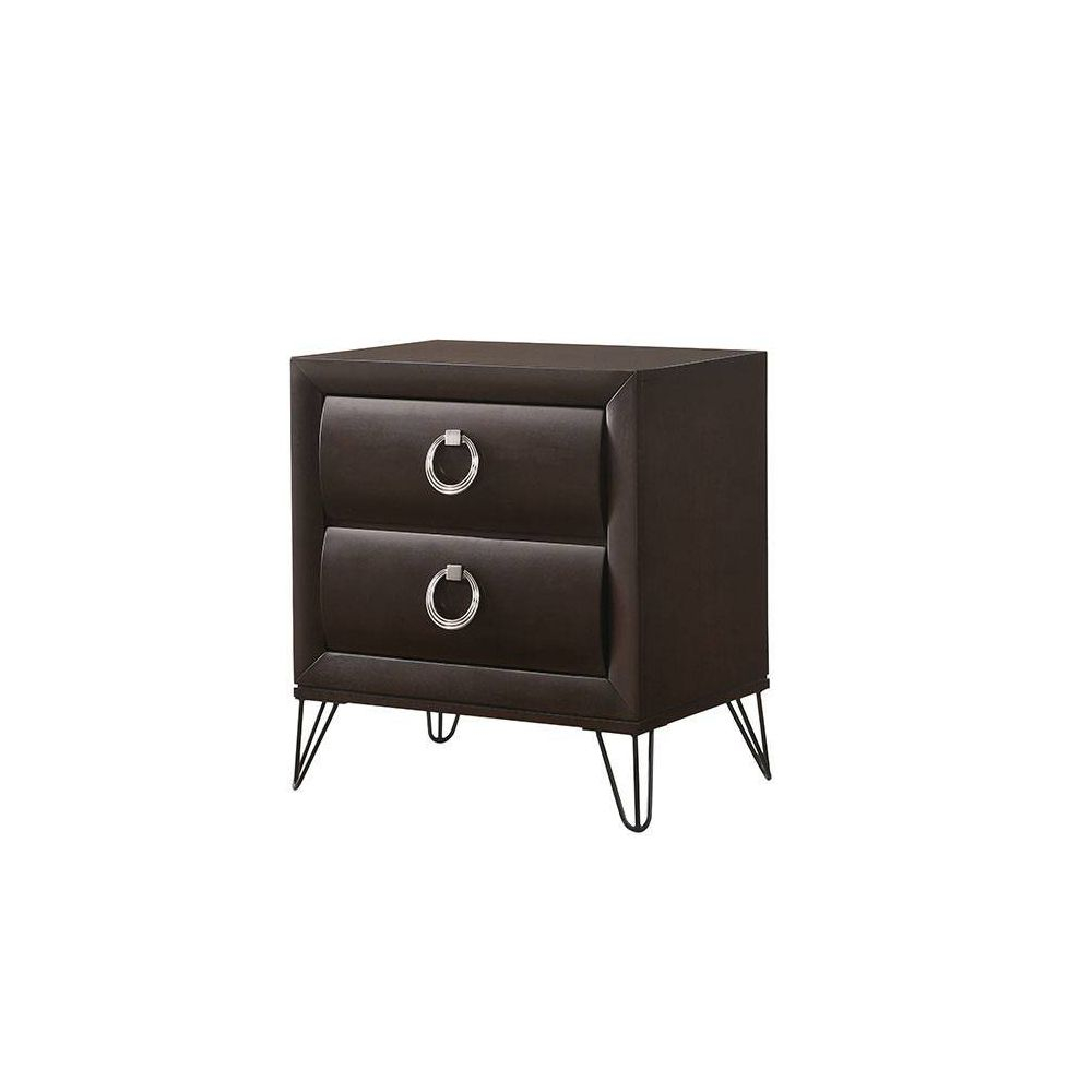 24" Tablita Nightstand Dark Merlot – Acme Furniture - Witnesswindowgraphics within Acme Tablita Mirror, Dark Merlot