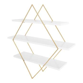 24" X 26" Monroe Metal Arch Shelf Black - Kate & Laurel All Things ... pertaining to Monroe Metal Arch Shelf, Black 24X26