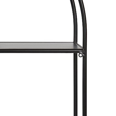 24" X 26" Monroe Metal Arch Shelf Black - Kate & Laurel All Things ... pertaining to Styling Your Space with the Black 24x26 Monroe Metal Arch Shelf Expert Tips
