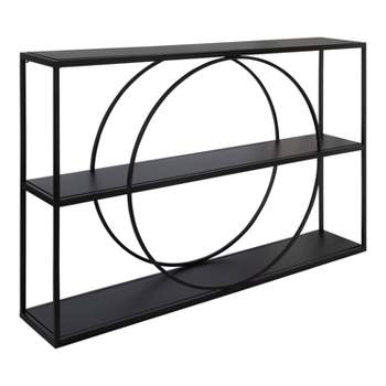 24" X 26" Monroe Metal Arch Shelf Black - Kate & Laurel All Things ... regarding Styling Your Space with the Black 24x26 Monroe Metal Arch Shelf Expert Tips