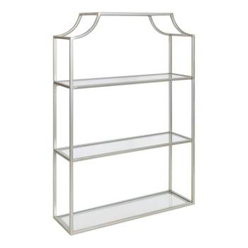 24" X 26" Monroe Metal Arch Shelf Black - Kate & Laurel All Things ... with regard to Monroe Metal Arch Shelf, Black 24X26