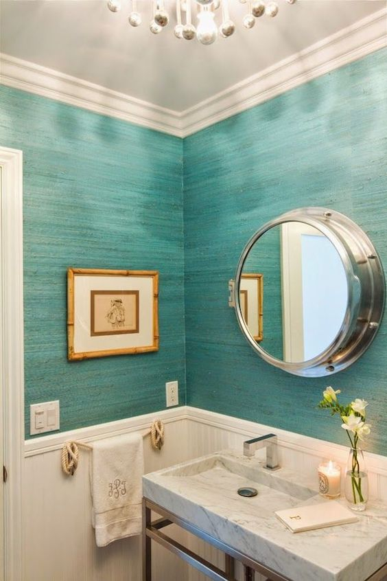 25 Gorgeous Turquoise Bathroom Decor Ideas - Digsdigs inside Wake Up Your Bathroom Decor With A Gorgeous Statement Wall