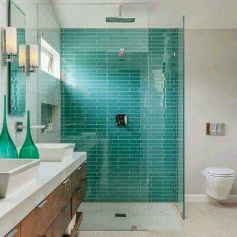 25 Gorgeous Turquoise Bathroom Decor Ideas - Digsdigs throughout Designing a Bathroom Statement Wall That Reflects Your Style