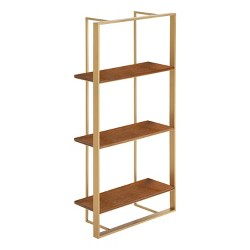 28" X 8" X 31" Ring Wooden 3-Tier Shelf White - Kate & Laurel All ... pertaining to Designing With The Ring Wooden 3-Tier Shelf White/Gold For Any Room