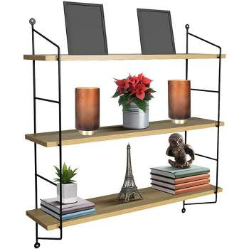 28" X 8" X 31" Ring Wooden 3-Tier Shelf White - Kate & Laurel All ... within Ring Wooden 3-Tier Shelf, White/Gold 28X8X31