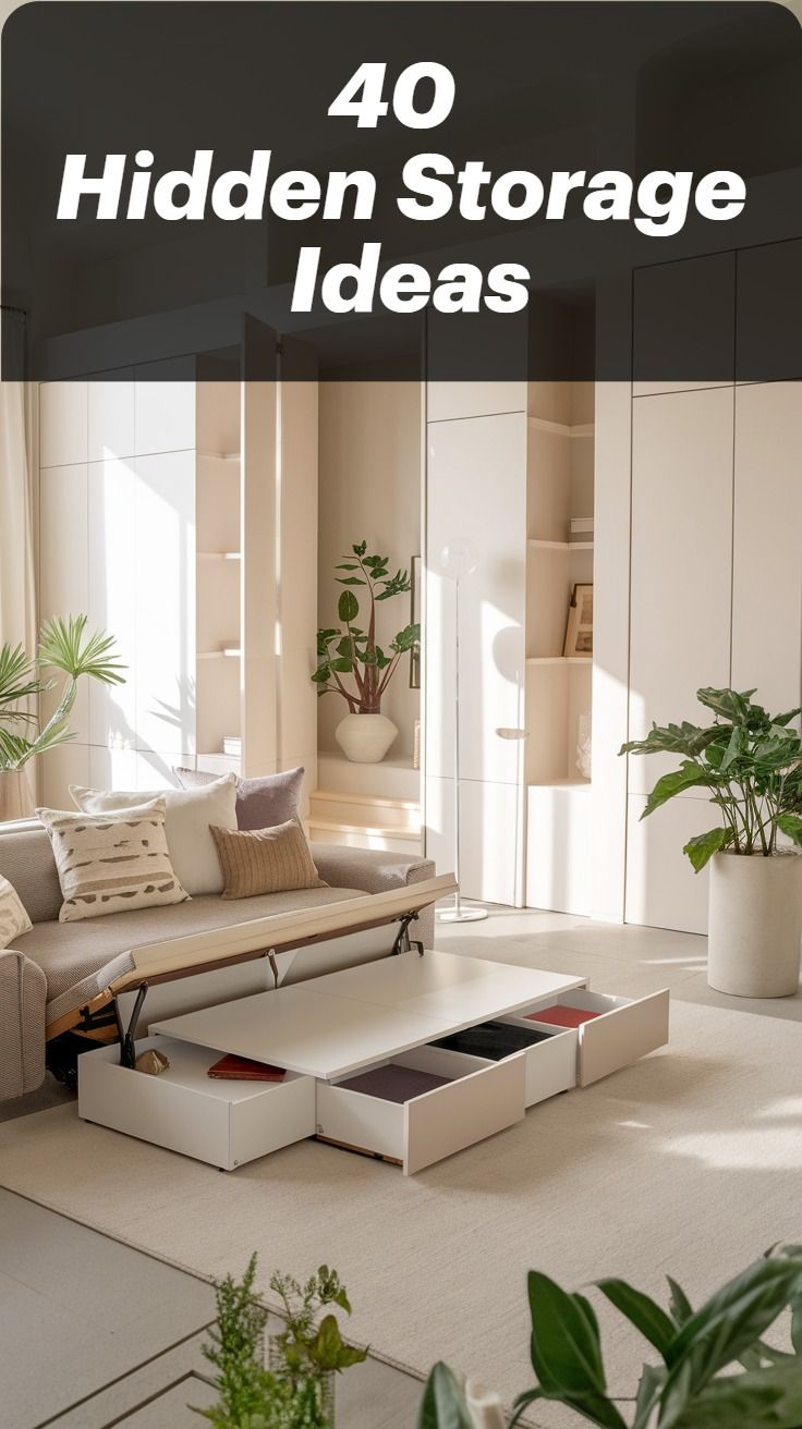40 Clever Hidden Storage Solutions For A Stylish, Organized Home In ... with regard to Minimalist Storage Solutions