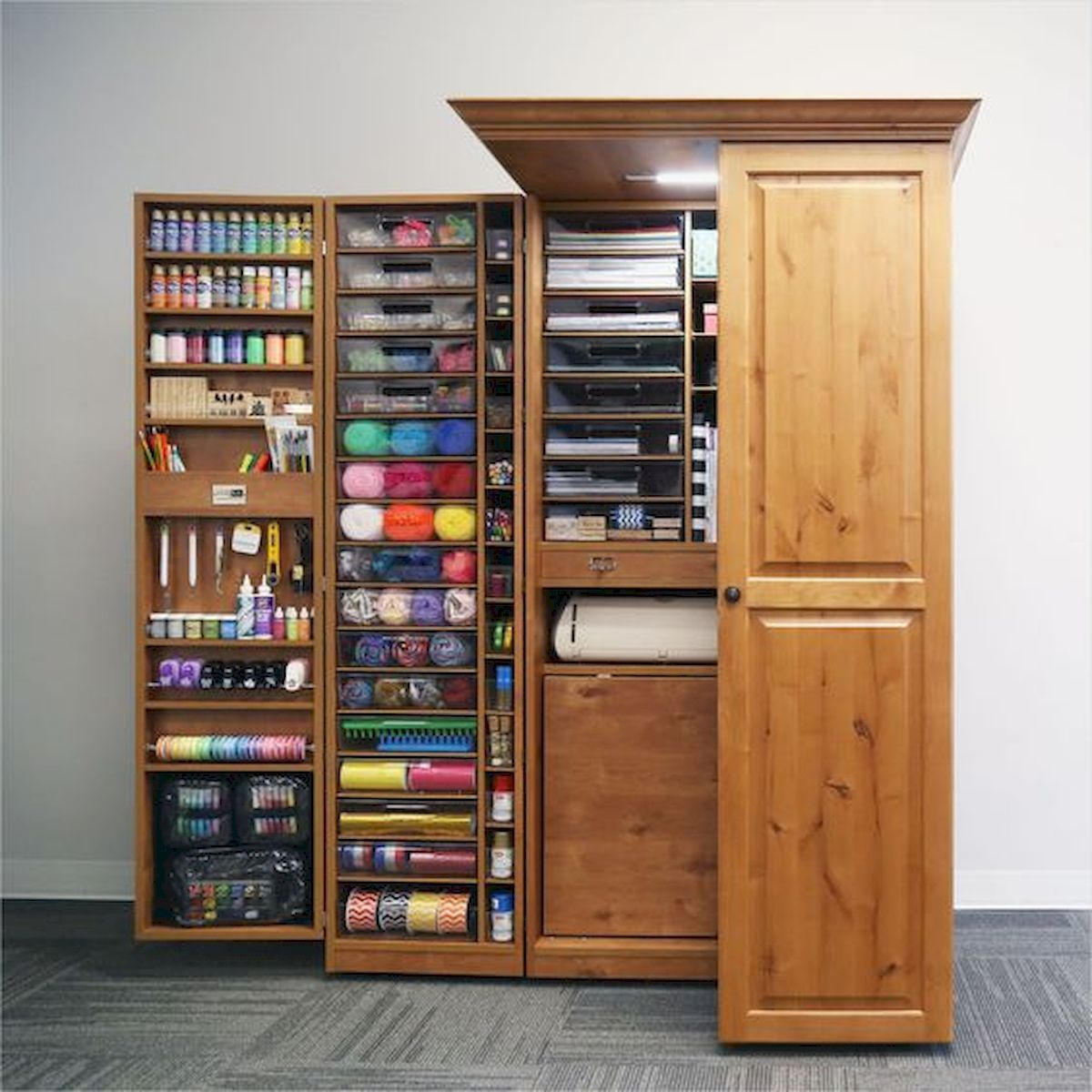 42 Amazing Craft Room Cabinets Decor Ideas And Design (1 | Craft ... for Shelf For Craft Supplies