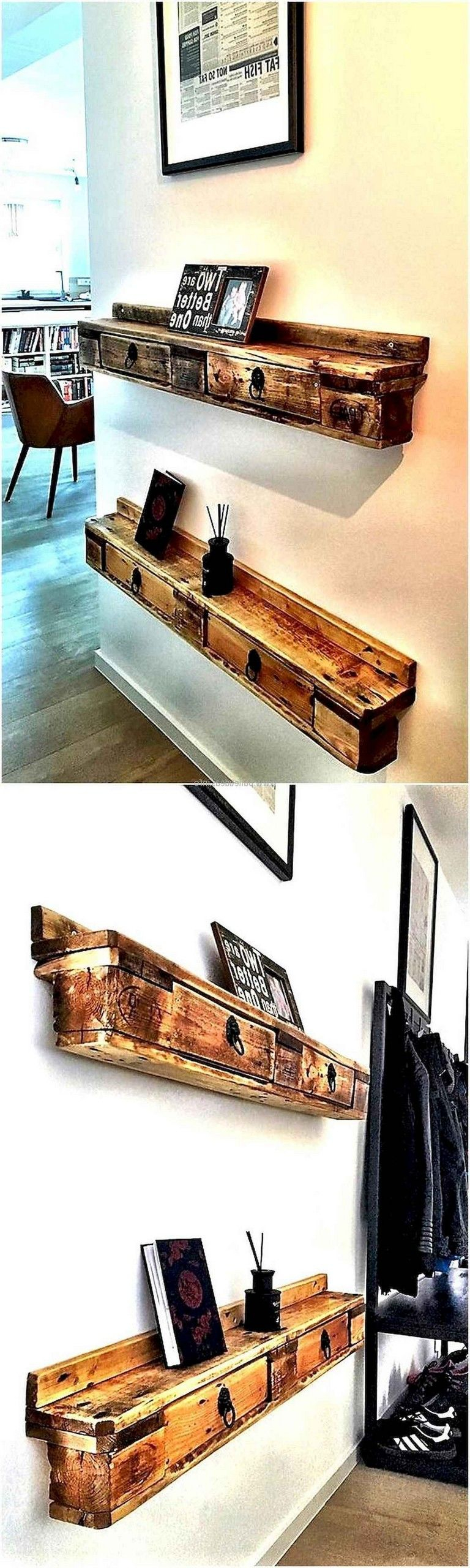 50 Smart Diy Wood Shelves Ideas On A Budget | Wood Diy, Diy Wood ... in Wood Shelving Ideas
