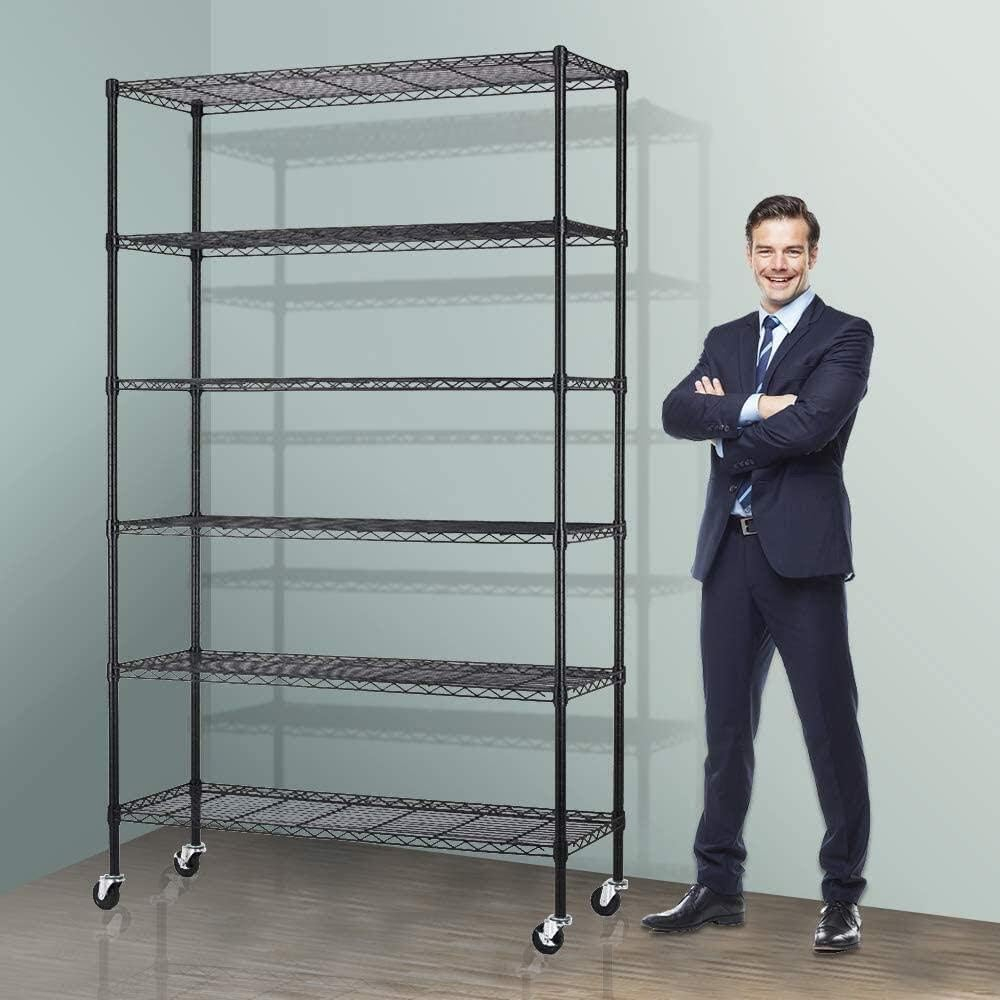 6-Tier Storage Shelves Nsf Certified Wire Shelving Qatar | Ubuy pertaining to The hidden benefits of choosing wire shelving units for commercial spaces