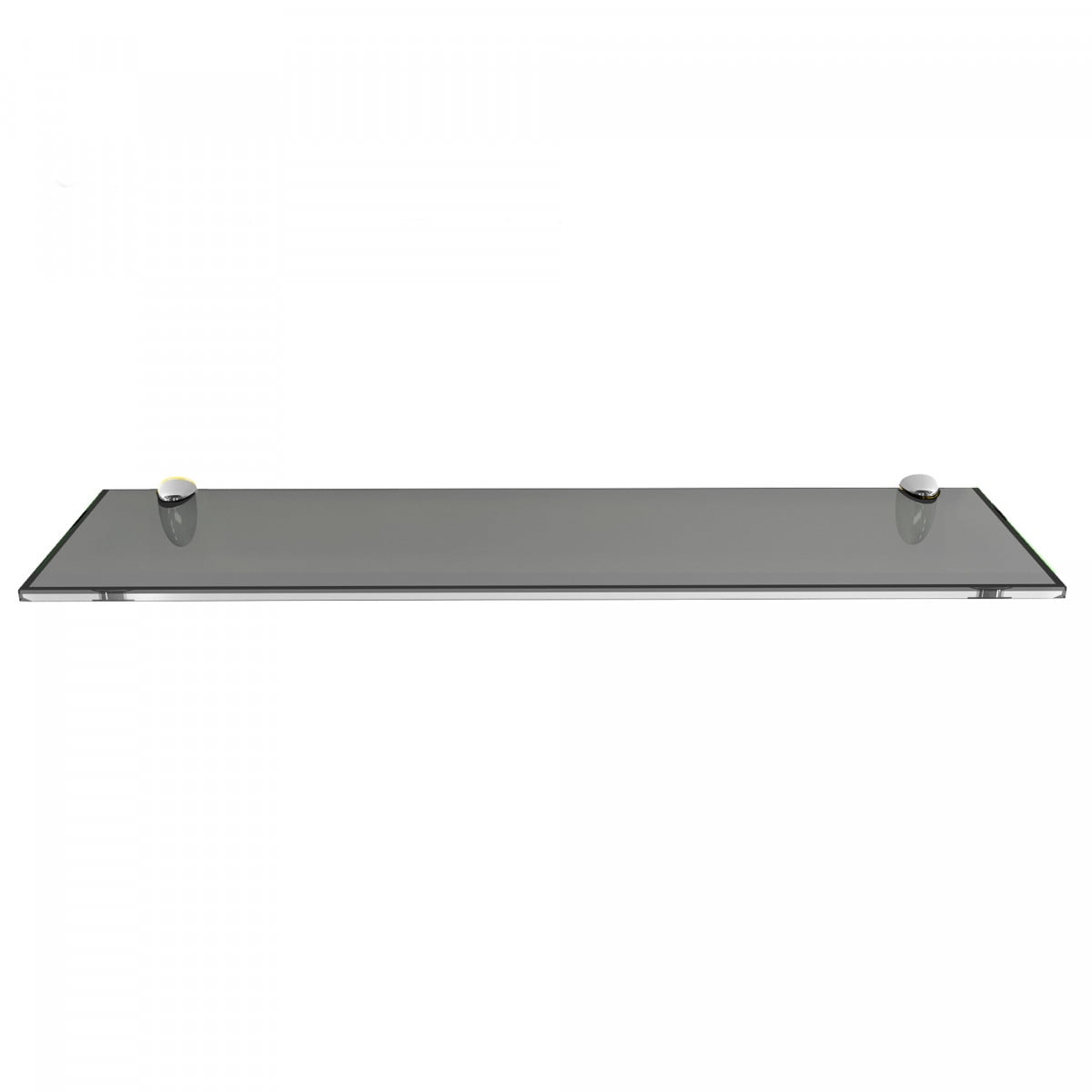 6" X 24" Rectangle Floating Grey Glass Shelf Kit With 2 Small Peacock ... with regard to Transform Your Space With the 24x6" Clear Glass Floating Shelf