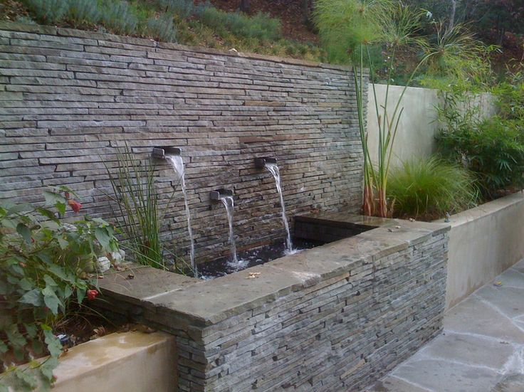 7 Out-Of-The-Box Retaining Wall Ideas | Outdoor Wall Fountains, Water ... regarding 7 Out-Of-The-Box Retaining Wall Ideas