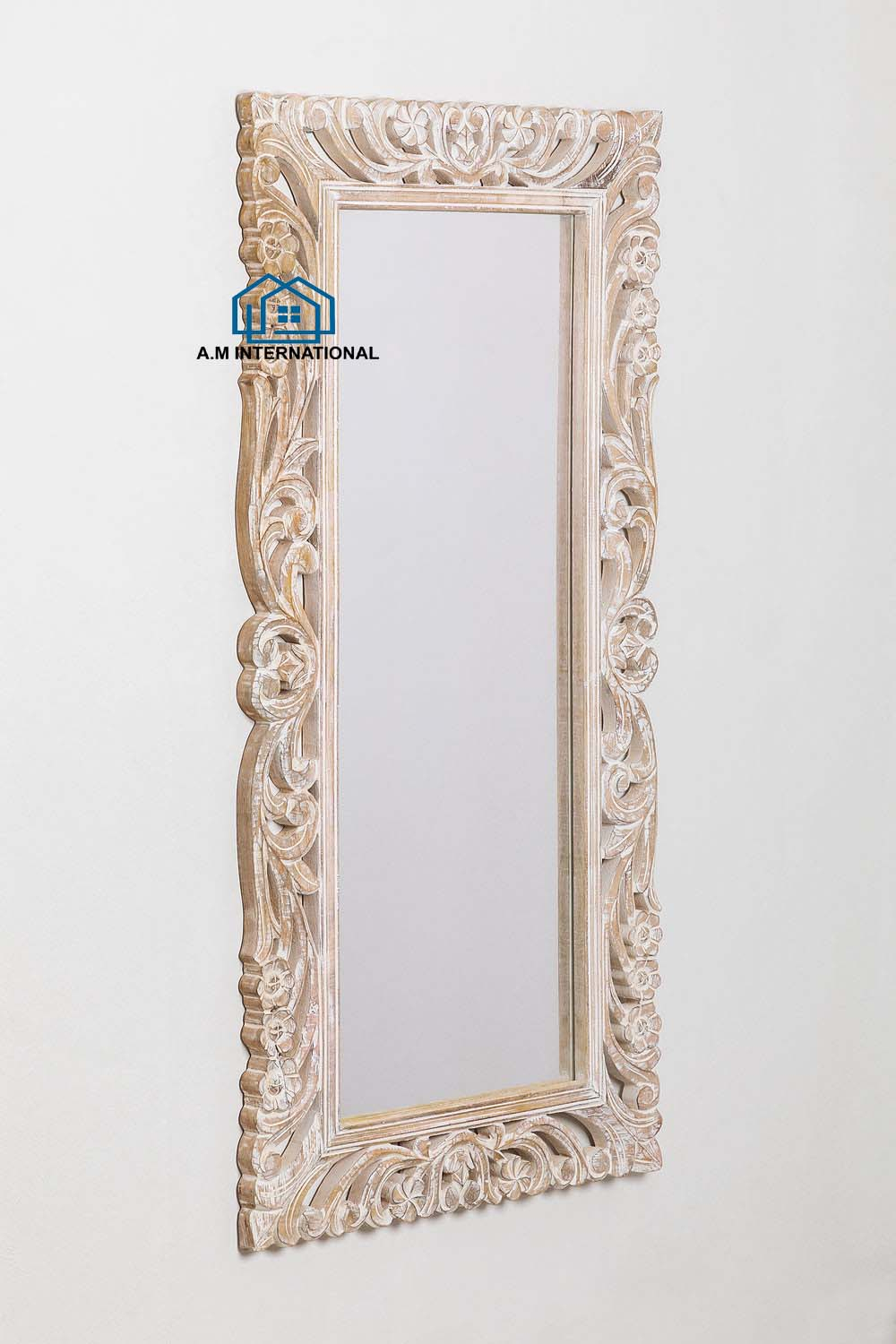 A.m International Wooden Hand Carved Decorative Wall Mirror Frame In ... with Unlocking Potential How Unfinished Maple Frames Elevate Your Decor