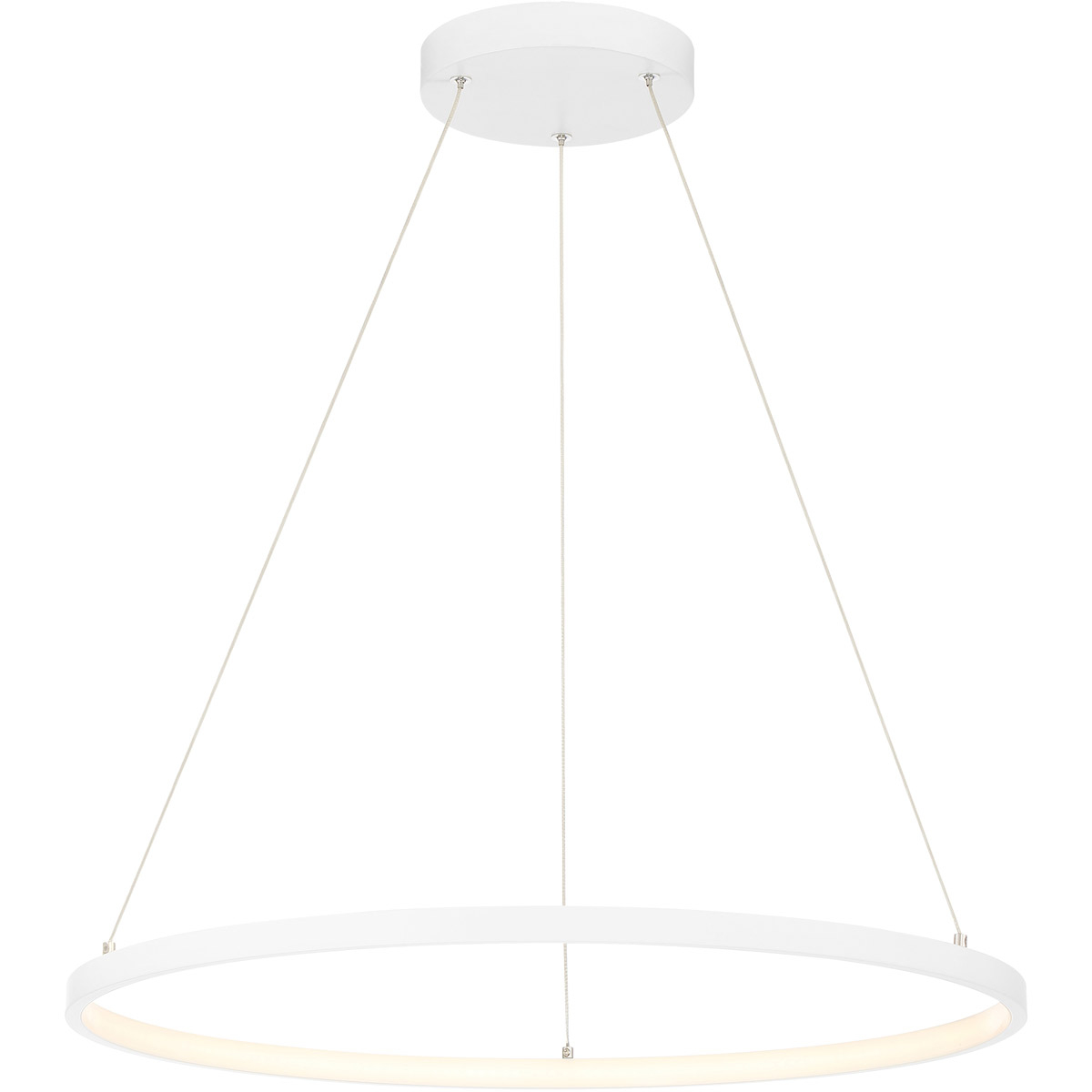 Access 52068Ledd-Mwh/Acr Anello Led 24 Inch Matte White Pendant Ceiling ... within Holm Matte White 1 Light Pendant (24896Ledd-Mwh/Acr)