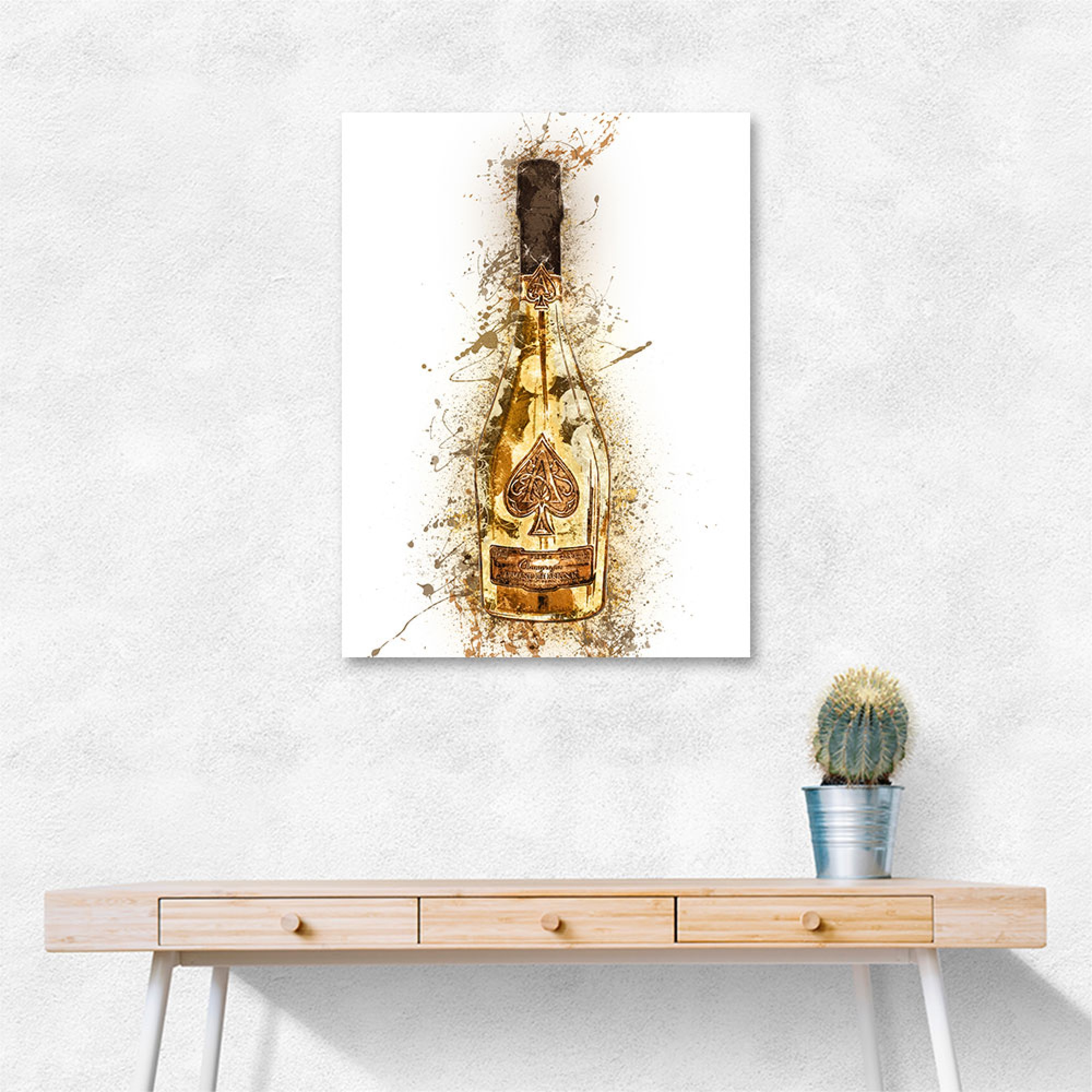 Ace Of Spades Brut Gold Champagne Wall Art pertaining to Mercana Ace Of Spades Ii Wall Art