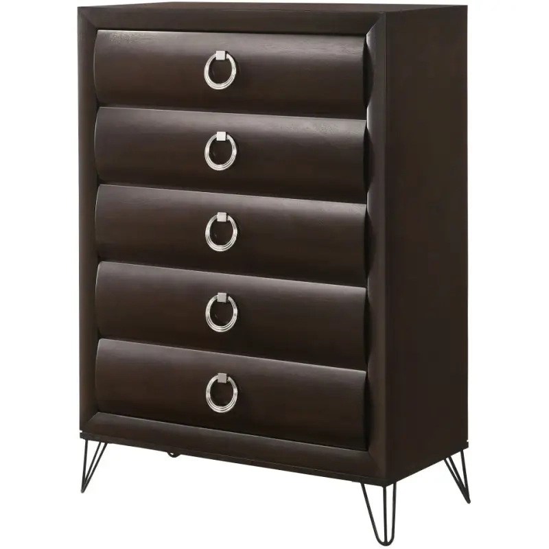 Acme Tablita Chest, Dark Merlot - Vigshome inside Acme Tablita Mirror, Dark Merlot