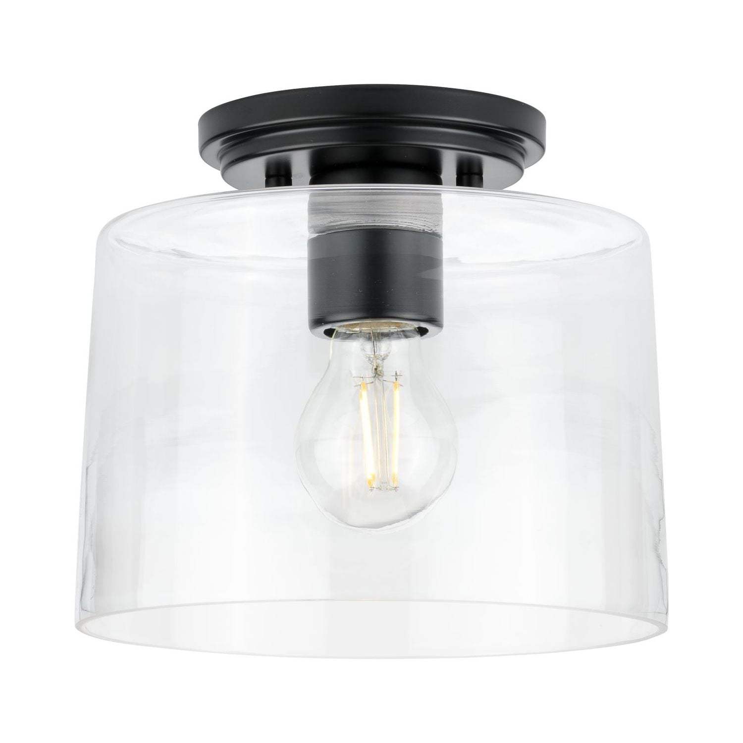 Adley Collection One-Light Matte Black Clear Glass New Traditional ... for Adley 1-Light Bath, Matte Black