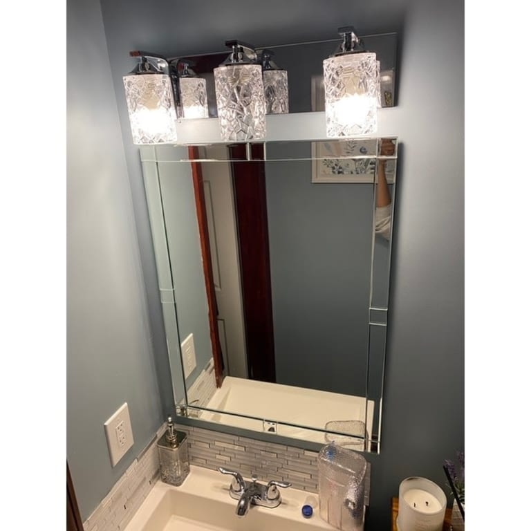 Afx Annabel 3-Light Polished Chrome Vanity With Clear Glass - Bed Bath & Beyond - 32123587 throughout Annabel, 3-Light Vanity, Polished Chrome Finish/Clear Glass