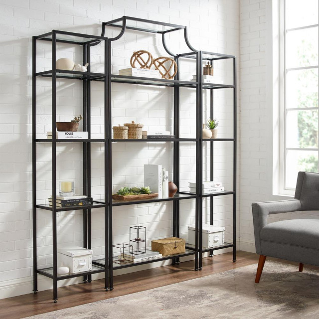 Aimee 3Pc Etagere Set Oil Rubbed Bronze - Industrial - Display And Wall ... with Aimee Etagere Set