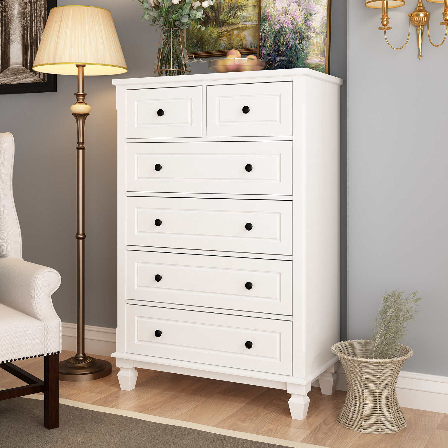 Alcott Hill® 6 - Drawer Accent Chest & Reviews | Wayfair within Integrating the Locher 6 Drawer Accent Chest Effortlessly into Your Home Decor