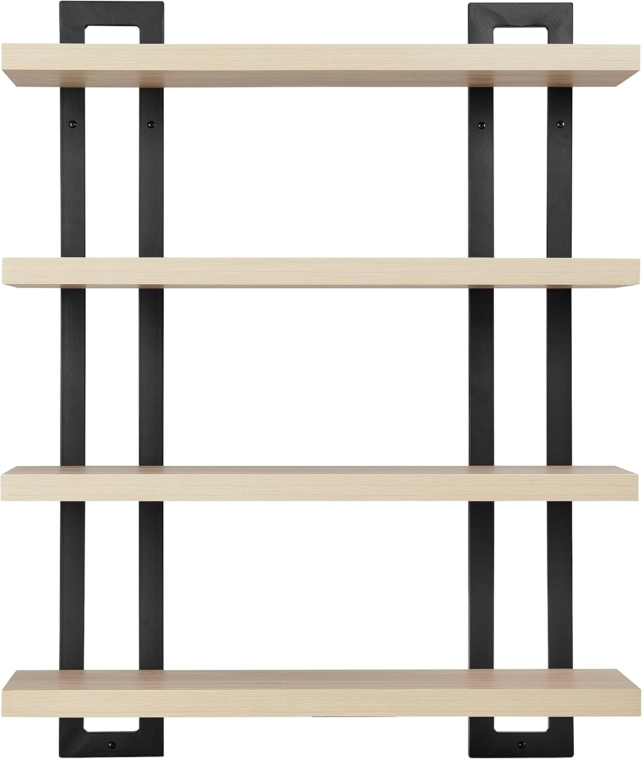 Amazon.com: Danya B. 4-Tier Floating Bracket Wall Shelf - Metal And Laminate Mdf Finish - Accent ... with Achieving an Organized Home with the Danya B. White Birch Shelf