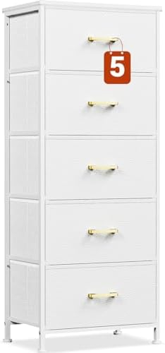 Amazon.com: Fm Furniture Dillon Narrow 5 Drawer Dresser, Tall Chest Of ... pertaining to Dillon 5 Narrow Drawer Dresser, Tall Chest Of Drawers