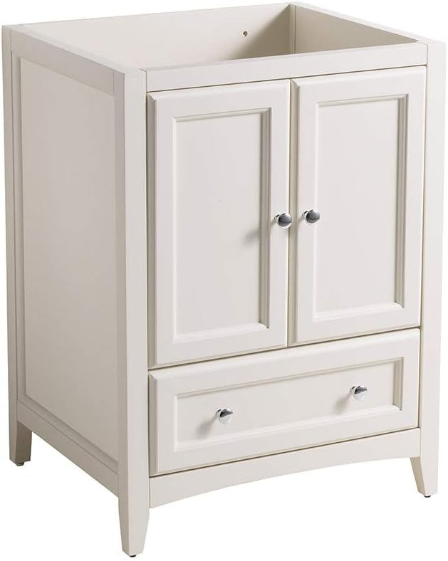 Amazon.com: Fresca Oxford 24" Antique White Traditional Bathroom ... pertaining to How the Fresca Oxford Antique White Cabinet Enhances Bathroom Organization