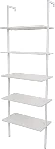 Amazon.com: Homen 5-Shelf Modern Bookcase, Open Wall Mount Ladder ... with How an Open Wall Mount Bookshelf Transforms Your Decor