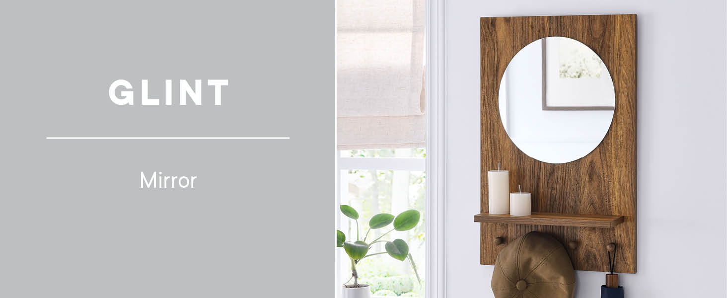 Amazon.com: Modway Eei-6347-Wal Glint Mirror, Walnut : Beauty ... inside Discovering the Timeless Charm of Glint Mirrors and Walnut Wood