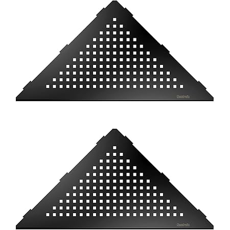 Amazon.com: Neodrain Matte Black Corner Wall Shelf Set Of 2, Floating ... regarding Unlocking Hidden Potential Black Corner Shelves Explained