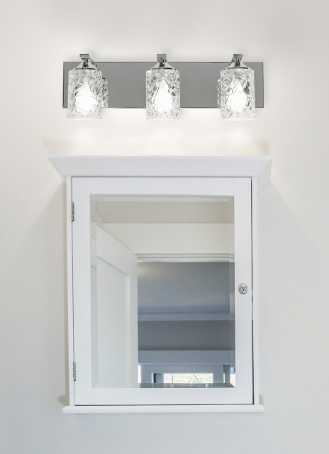 Annabel, 3-Light Vanity, Polished Chrome Finish/Clear Glass - Contemporary - Bathroom Vanity ... pertaining to Finding the Perfect Light The Annabel Vanity's Clear Glass Appeal