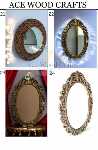 Antique Ace Wood Crafts Wooden Hand Carved Decorative Wall Mirror Frame ... intended for Unlocking Potential How Unfinished Maple Frames Elevate Your Decor