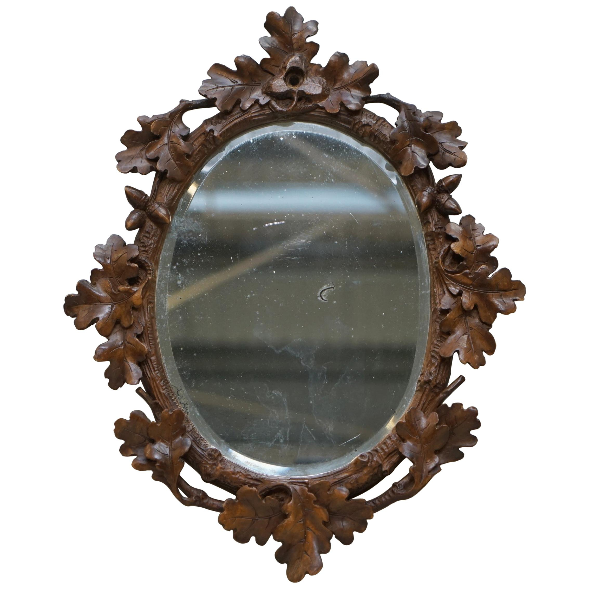 Antique Hand-Carved Decorative Wall Mirror For Sale At 1Stdibs within Unfinished Maple Wood Hand Carved Decorative Mirror Frame