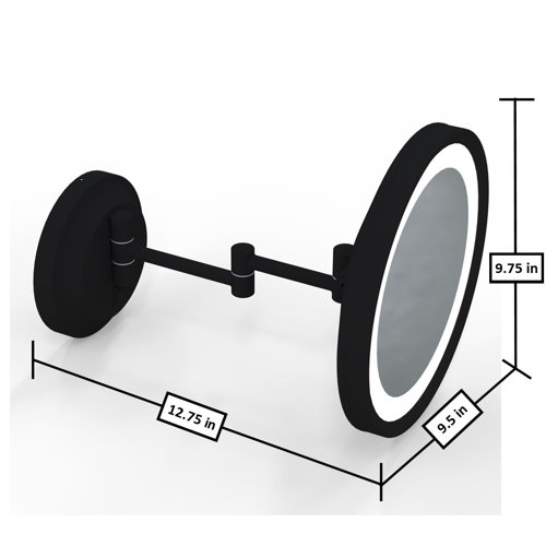 Aptations Kimball Young Round Led Metal Wall Mirror & Reviews | Wayfair with regard to Kimball Wall Mirror