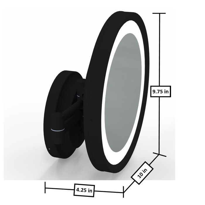 Aptations Kimball Young Round Led Metal Wall Mirror & Reviews | Wayfair with regard to Kimball Wall Mirror
