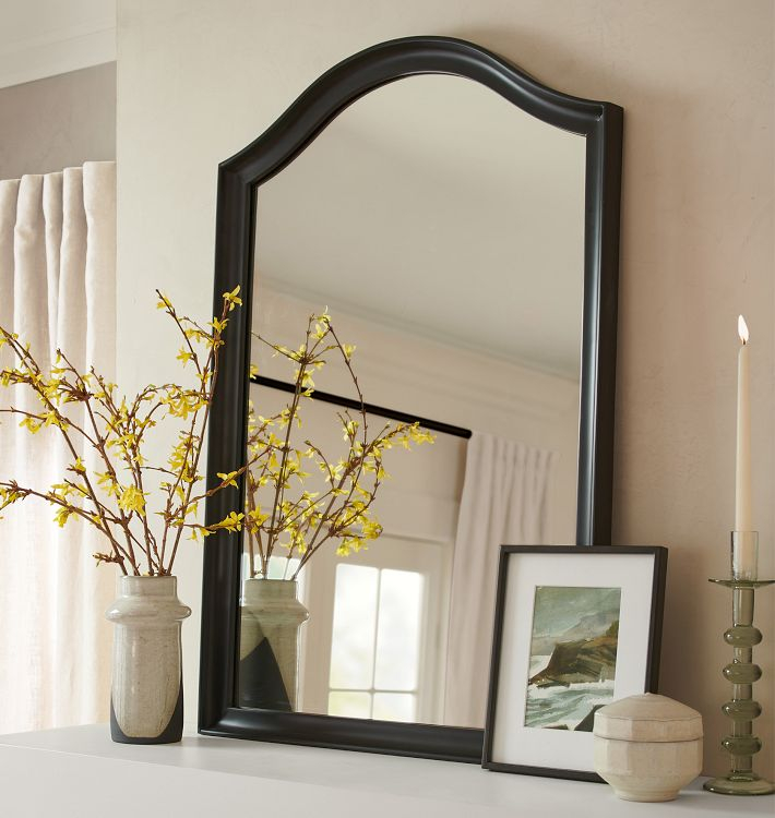 Arched Metal Frame Traditional Mirror | Rejuvenation for Investigating the Craftsmanship Behind Dark Bronze Narrow Mirrors