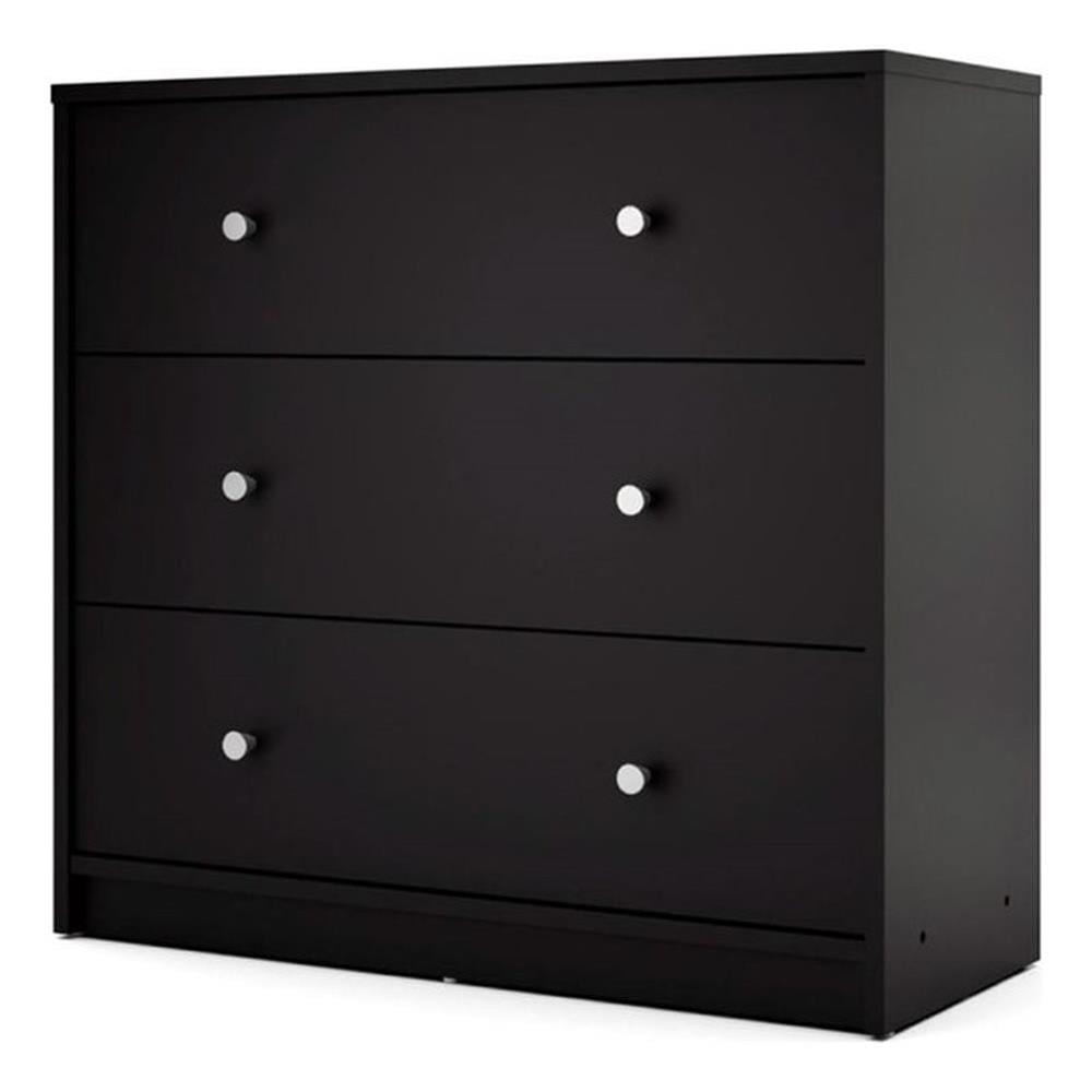 Atlin Designs 3-Drawer Bedroom Chest Dresser In Black, Traditional Engineered Wood - Walmart.com for Atlin Designs 5-Drawer Contemporary Engineered Wood Chest In Coffee